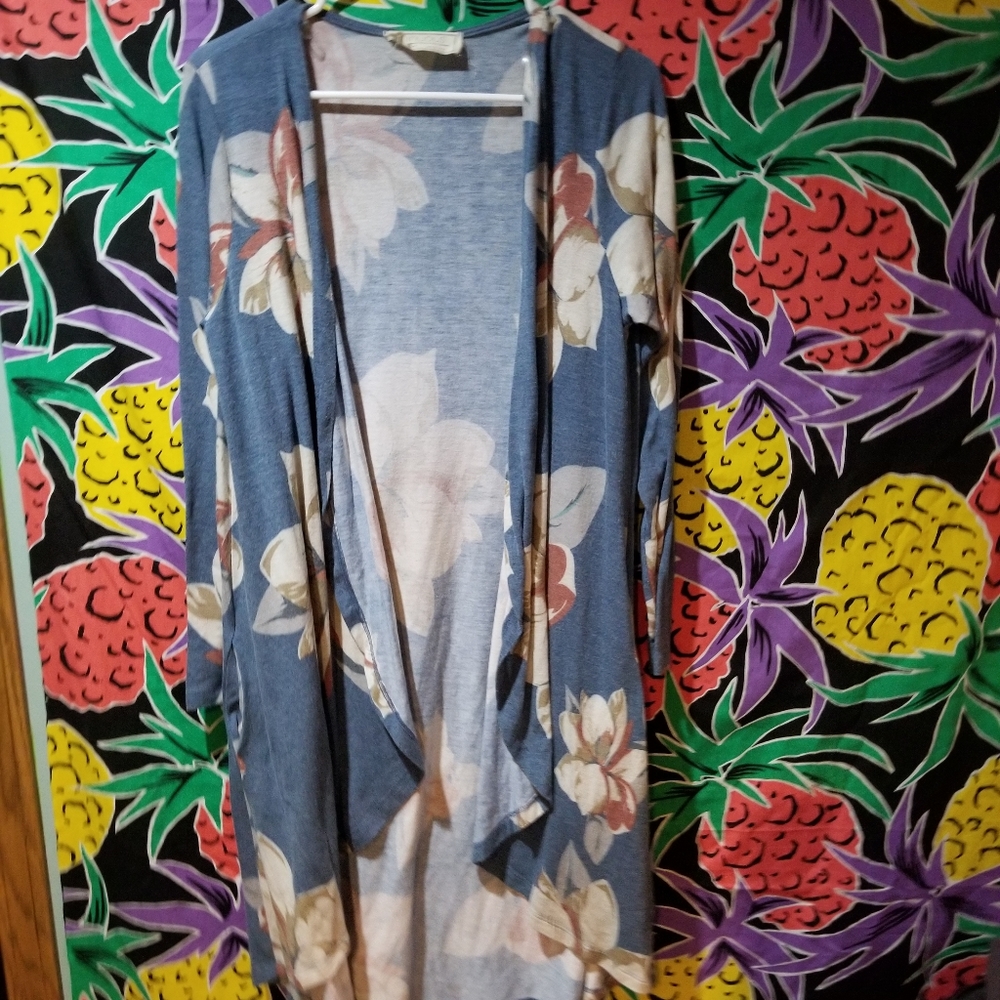 Sinuous Made In America Floral Cardigan Size S